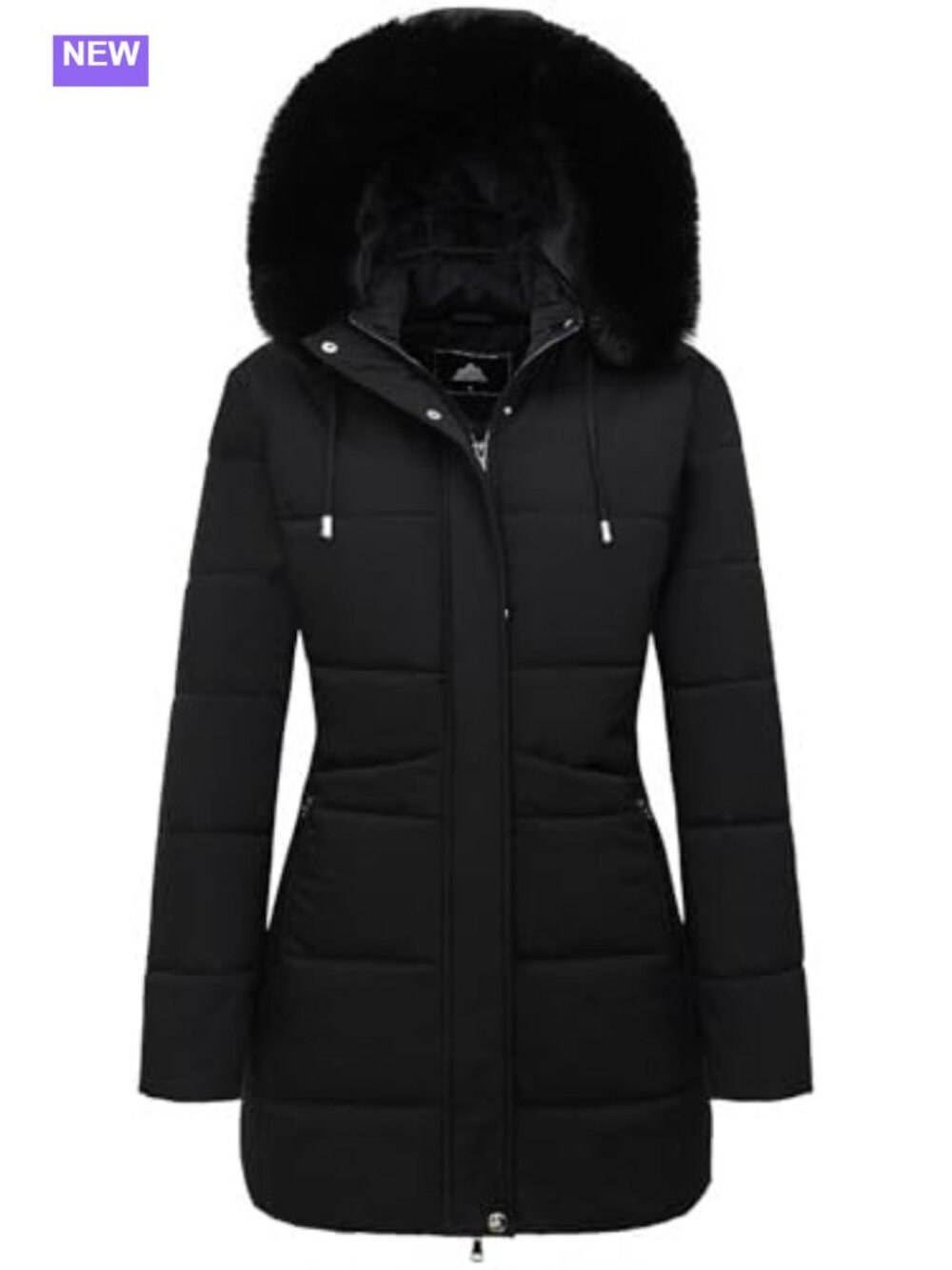 Warm Winter Puffer Coat Waterproof Long Down Jacket Fleece Lined